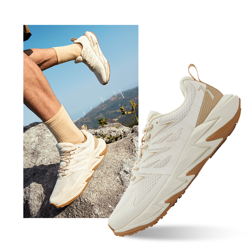 361°男鞋运动鞋新款男常规跑鞋672512234 西米色/杏茶色 41码