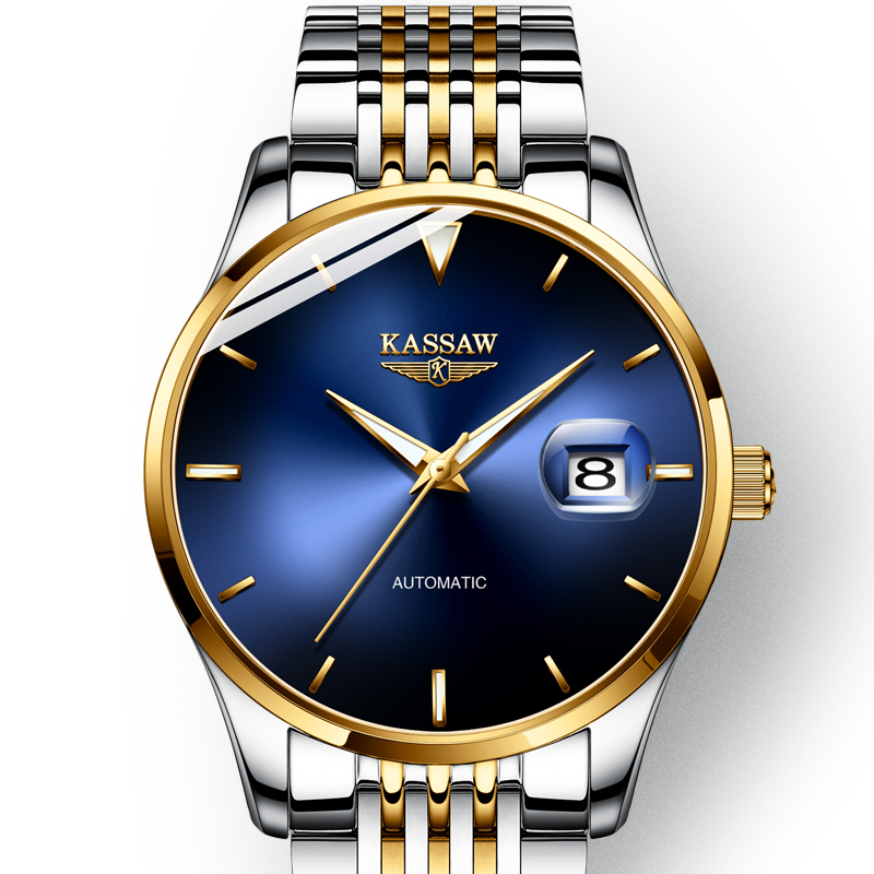 卡梭(KASSAW)手表男自动机械表防水超薄学生绿水鬼男表潮流时尚K867G高清大图