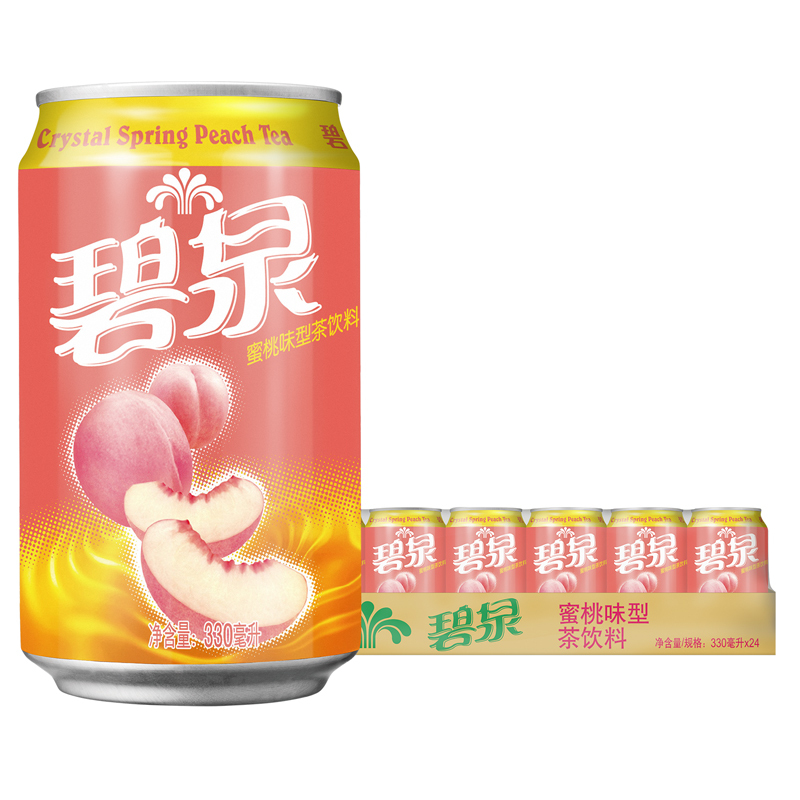 屈臣氏(Watsons ) 碧泉蜜桃味型茶饮料 330ml*24罐 整箱装