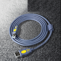 晶华 usb2.0打印机数据线加长连接线 灰色3米 惠普爱普生通用方口打印线延长线