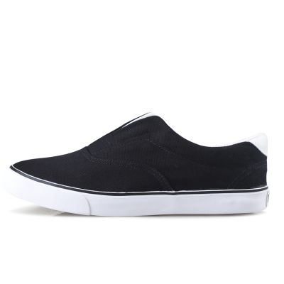 双星帆布鞋男款黑色套脚休闲鞋时尚百搭学生白色女鞋 黑色LM118 38码