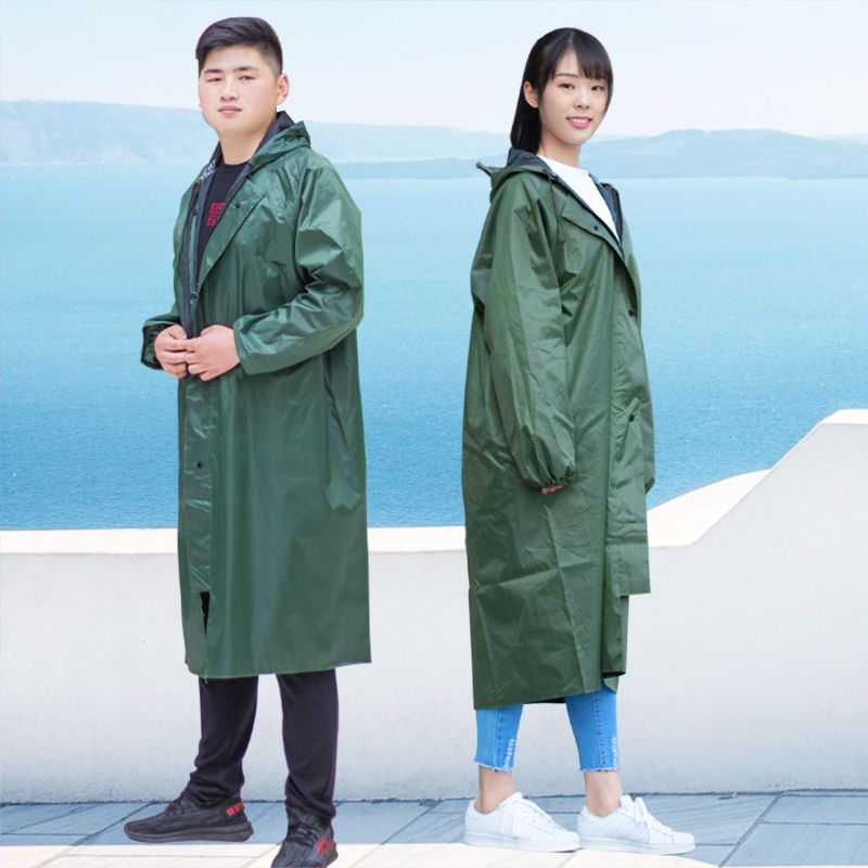 水龙珠 男女长款雨衣防水成人徒步旅行单人连体户外加厚劳保风衣雨披