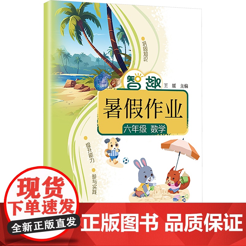 智趣暑假作业 六年级 数学 王媛 编 小学教辅文教 正版图书籍 云南科技出版社高清大图