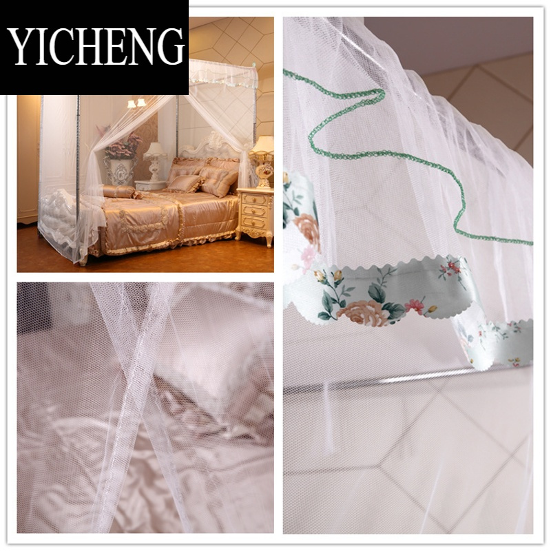 YICHENG单开门家用蚊帐加密帐纱落地式1.2米蚊帐带支架1.5m床1.8单门蚊帐