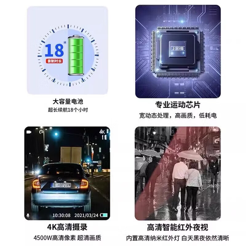 警云DSJ-N1 执法记录摄像头 超清像素 红外夜视 持久续航 32G高清大图