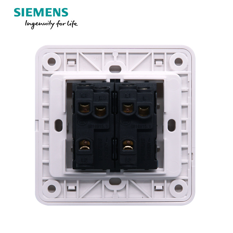 西门子(SIEMENS)开关插座 远景雅白系列二开双控带荧光5TA01171CC1