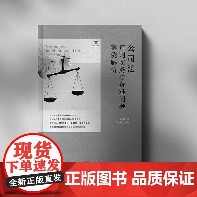 公司法审判实务与疑难问题案例解析 第二版第2版 王东敏 著 人民法院出版社高清大图