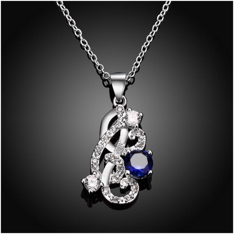N094 Women Silver Necklace日韩时尚潮流镀银坠项链女饰品礼物送女朋友七夕情人节礼物
