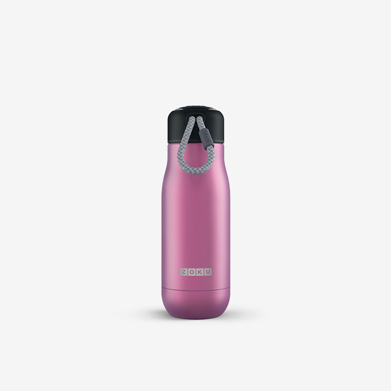 美国Zoku 男女提手便携车载杯运动健身户外不锈钢真空保温杯350ml-紫色