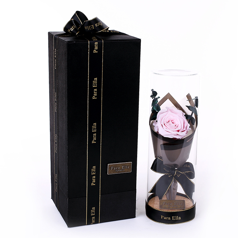 Para Ella 010系列彩灯许愿瓶粉色玫瑰花永生花礼盒鲜花速递女神节创意礼物情人节礼物生日结婚纪念日礼物送女生女友