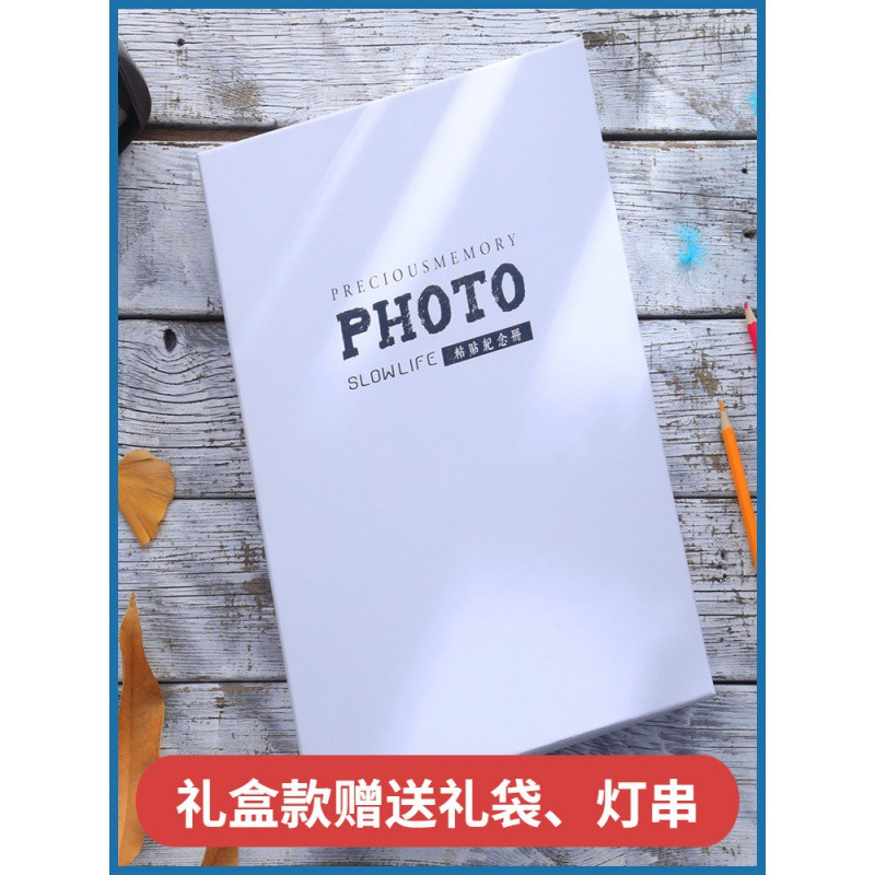 抖音同款自制手绘生日相册本DIY情侣手工画册表白送男友 三维工匠 红色·遇见 30张内页(全空白,需自己写)