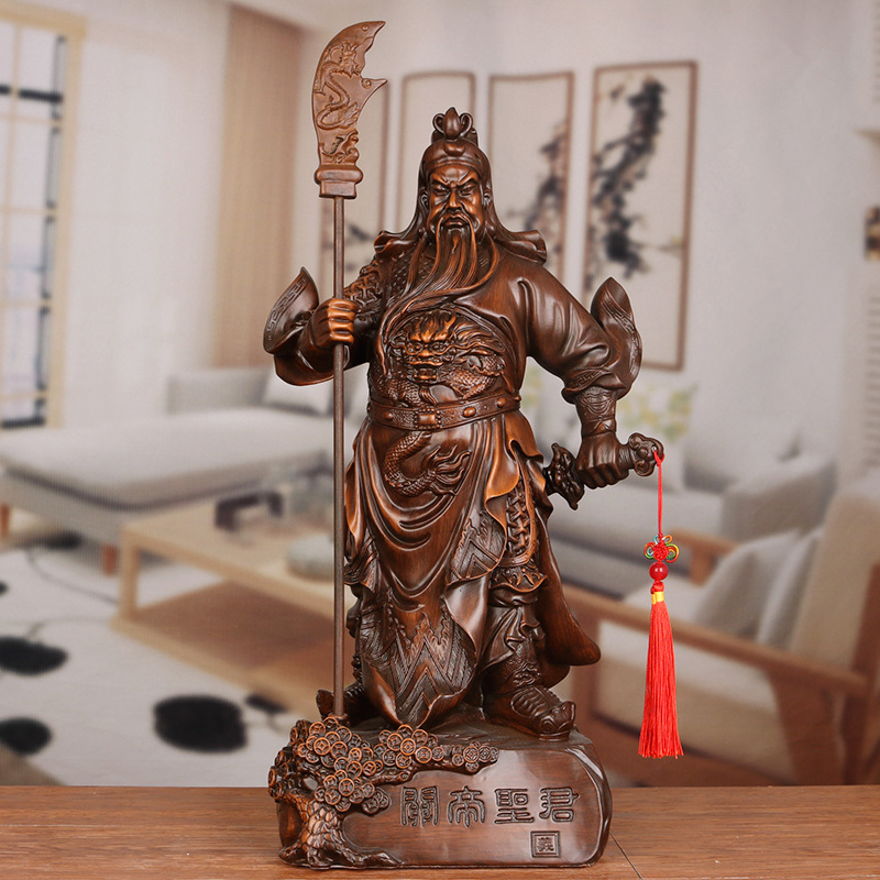 添福运 树脂摆件工艺品家居客酒柜装饰品玄关客厅招财忠义关羽摆件办公室装饰店铺装饰开业礼品乔迁礼品收银台装饰品关公镇宅摆件高清大图