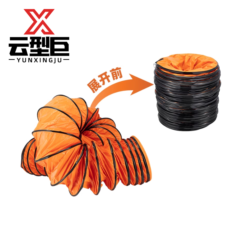 云型巨 手提轴流风机 便携式高速风轴流风扇 250mm10寸250w5m管 单位:台高清大图
