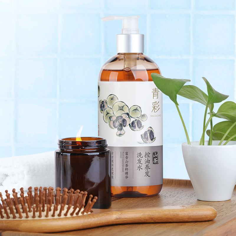 青彩 山茶精华控油洗发水--500ml