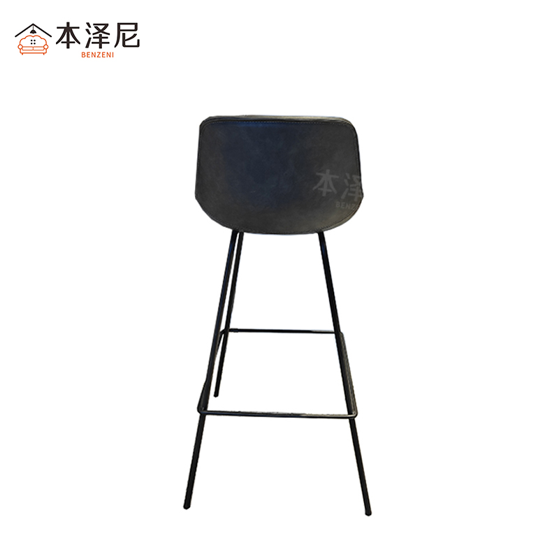 本泽尼 休闲吧台椅 HTYFN-BY43 435*360*1000mm 张高清大图