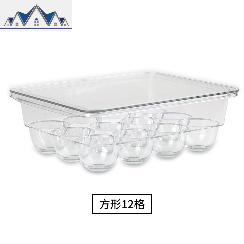 鸡蛋盒冰箱食物用放鸡蛋的收纳盒子防摔保鲜塑料蛋架托蛋格食品级 三维工匠高清大图