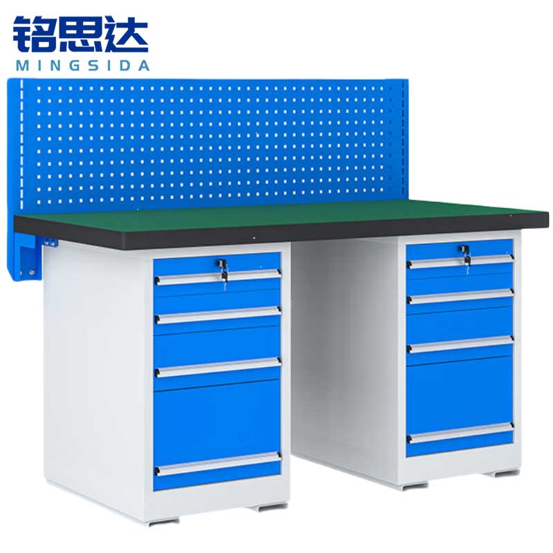 铭思达重型钳工操作台2.1米双四抽张