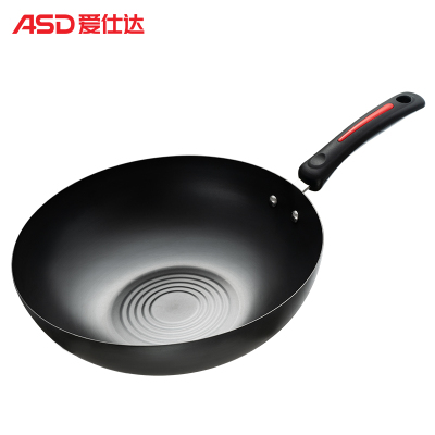 爱仕达(ASD)炒锅 30CM精铁炒锅铁锅锅具炒菜锅燃气厨具炒锅CF30F3WG