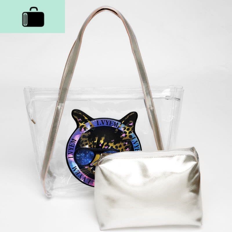 透明包包女夏2020新款潮女包防水单肩包水晶沙滩母大包果冻包NEW LAKE女士单肩包图片