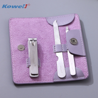 韩国kowell指甲刀套装 KA308 紫 指甲剪修甲美甲指甲钳套装