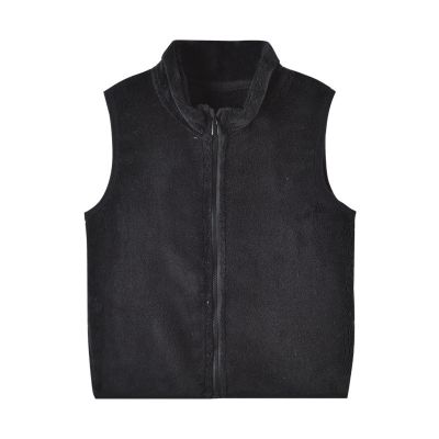 【福利】铅笔俱乐部童装男女小童马甲年秋冬珊瑚绒保暖宝宝背心外套 黑色 90cm