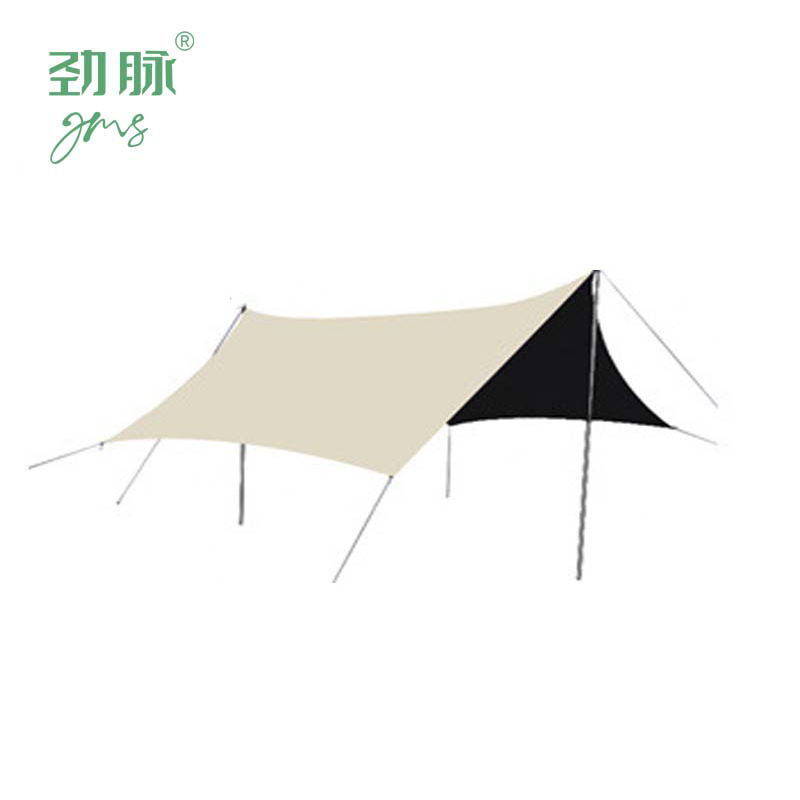 劲脉 露营黑胶天幕 蝶形六角-500*430*220CM 顶高清大图