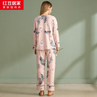 红豆居家女士纯棉印花套头居家福套装