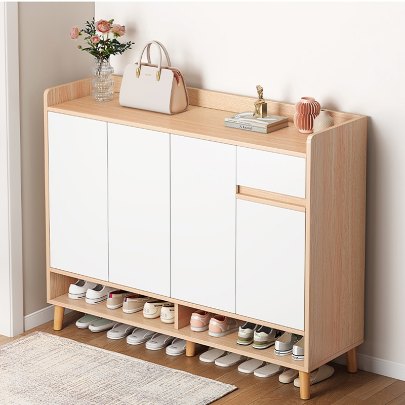 它墅楼道鞋柜家用门口大容量入户玄关柜收纳经济型鞋架_板材全面升级