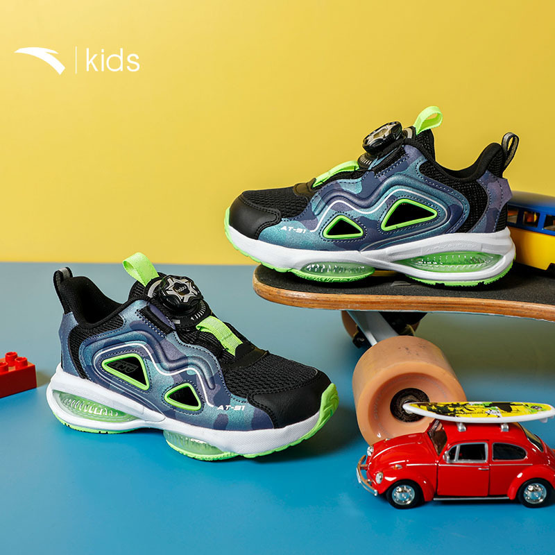 安踏儿童凉鞋男童沙滩鞋ufo旋钮软底小童框子鞋312229931