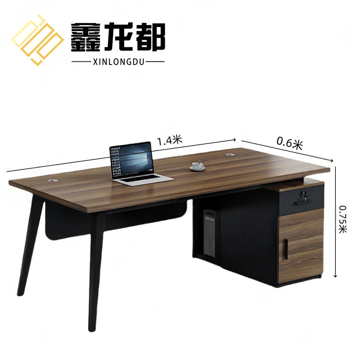 鑫龙都板式办公桌1.8米高清大图
