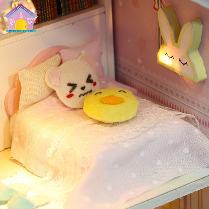 diy小屋手工模型厂家货源创意圣诞节生日木制娃娃屋高清大图