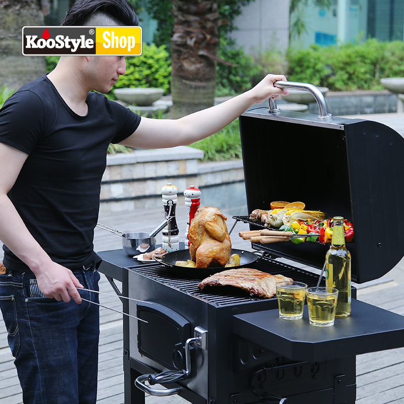 KooStyle烤食代大型庭院烧烤炉木炭5人以上烤肉炉子bbq户外烧烤架