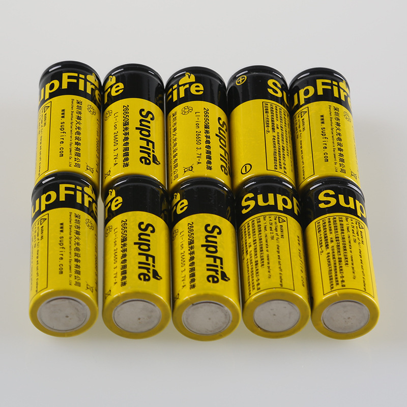 神火supfire正品手电 26650高容量锂电池 专用可充锂电池 3.7v 强光led手电筒充电电池