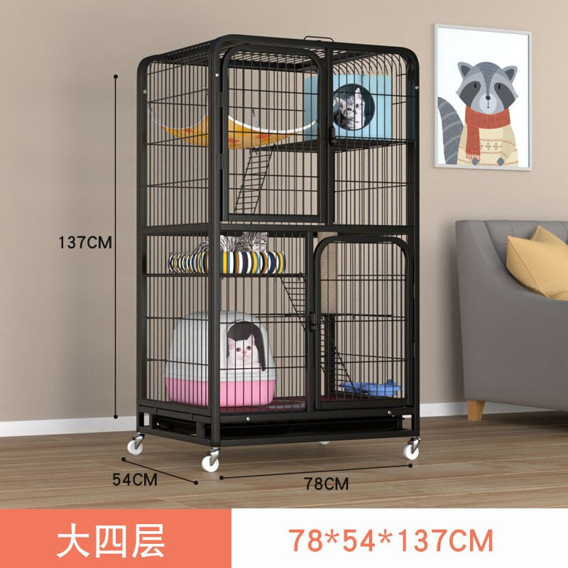 猫笼子别墅大号方管猫咪笼子大型猫屋猫舍猫房猫窝繁殖笼子猫爬架猫树宠物用品
