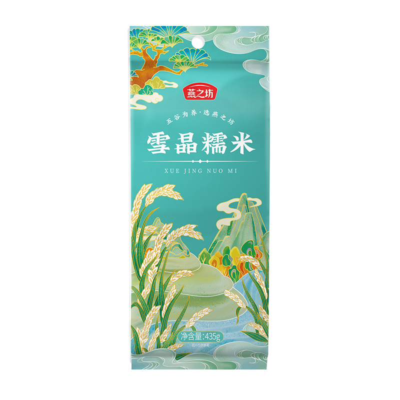 燕之坊 雪晶糯米(一品) 435g/袋 长糯米白糯米五谷杂粮 端午节粽子米糕点原料