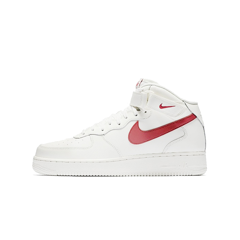 nikeairforce1midaf1空军一号白红勾中帮男女板鞋31512312640