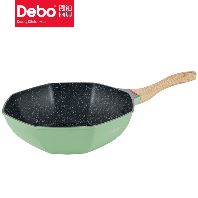 德铂(Debo) DEP-DS308 博塔斯 不粘八角炒锅 30cm高清大图