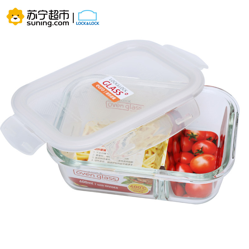 乐扣乐扣(lock&lock) 耐热玻璃保鲜盒 LLG428C 600ML高清大图
