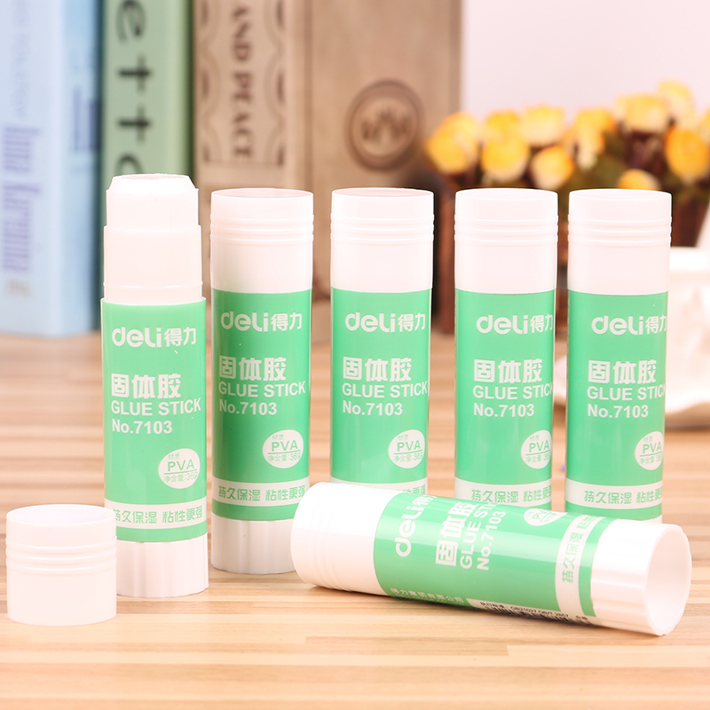 得力(deli)7103 固体胶棒强力固体胶36g大号 12只装