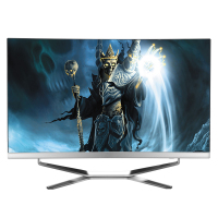 铭能 24英寸曲面一体机电脑 十代i3四核/GTX1050Ti 4G独显/8G内存/256G固态 家用办公台式电脑一体机
