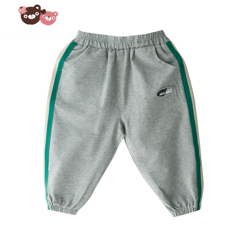 绿彩虹光夏季可穿儿童裤子男童休闲裤收口裤小童宝宝运动裤薄款夏款
