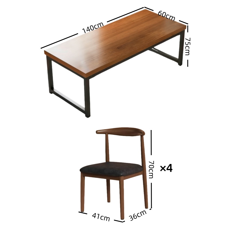 璎蕙 桌子1.4m+4椅 套