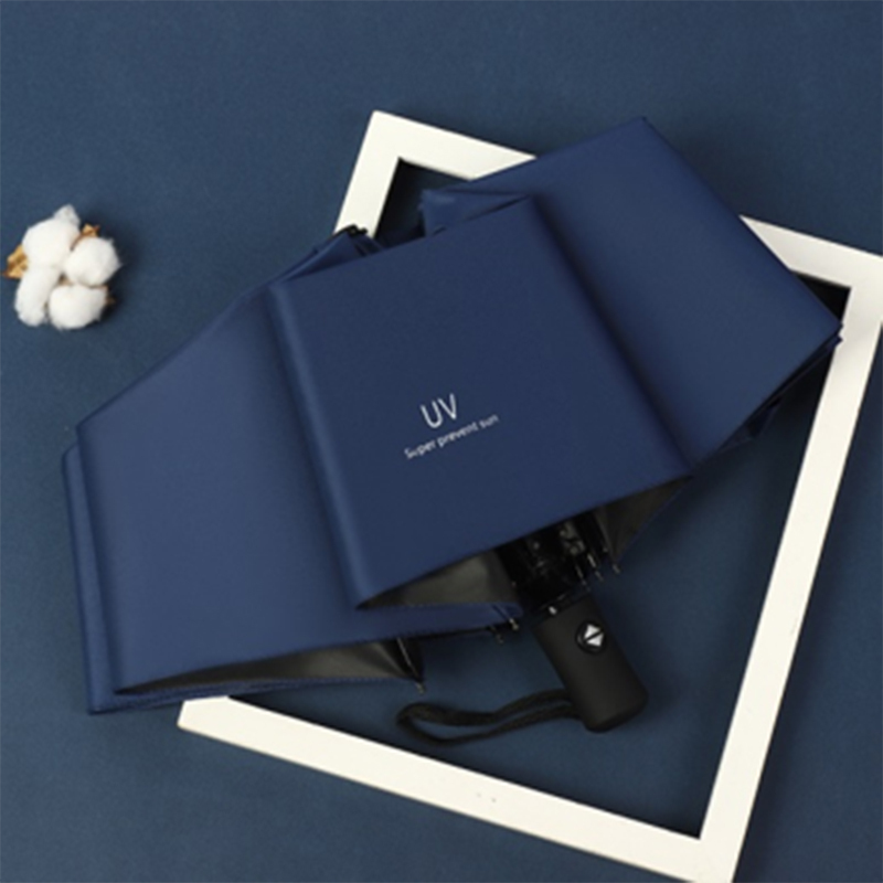 全自动钢骨玻纤 黑胶布 橡胶漆手柄 YF-Z2021001 晴雨两用伞