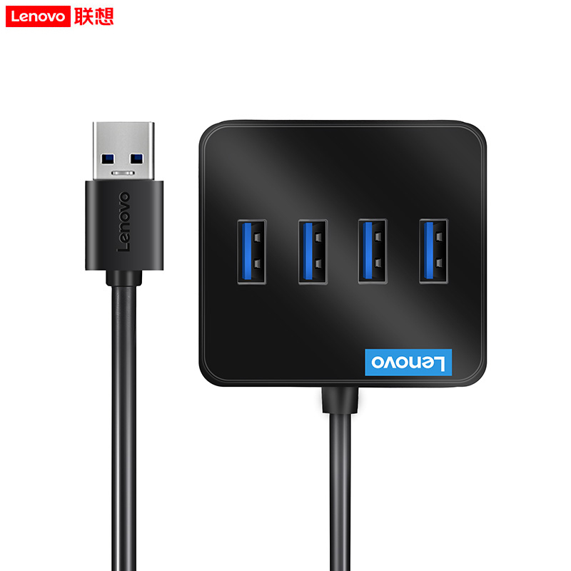 联想(Lenovo)A603 50CM USB分线器3.0接口转换器4口扩展坞转接头HUB集线器USB延长线笔记本台式机