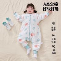 团购婴儿睡袋秋冬款分腿宝宝春秋四季通用款防踢被恒温睡袋儿童抗菌加厚保暖