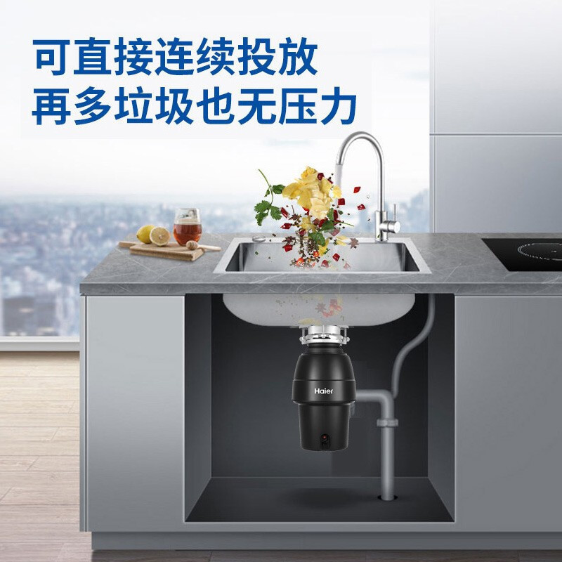海尔(Haier)垃圾处理器全自动厨房餐余家用食物粉碎骨头碎渣机LD-EWA