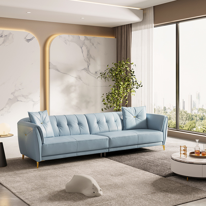 芝华仕cheers芝华仕意式轻奢真皮沙发简约客厅小户型直排三人位头层