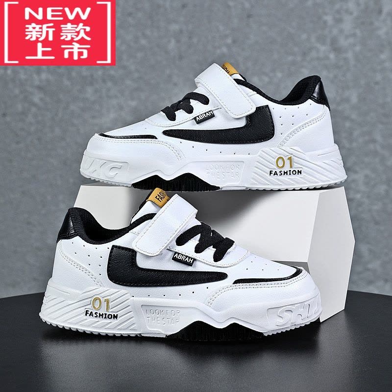 可莉允2022年新款春季儿童潮流运动鞋男童厚底板鞋中大童女童休闲小白鞋运动休闲鞋图片