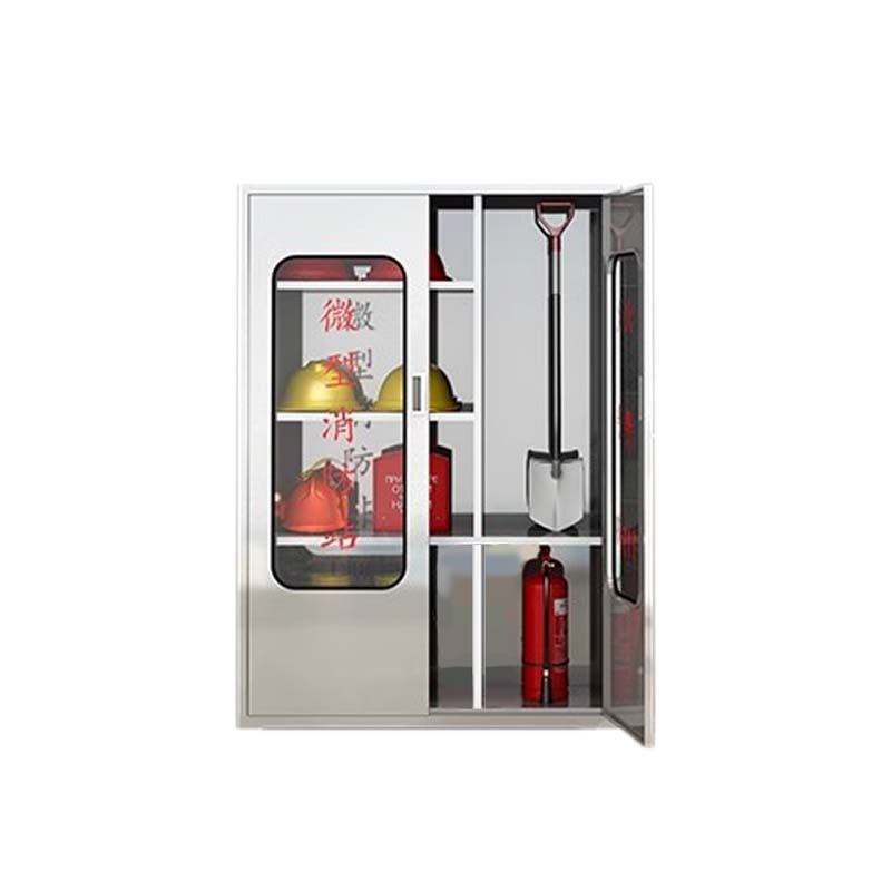 正斌304不锈钢柜消防救援器材箱防护用品柜室外微型消防站高1400*宽900*深400(加厚201材质)不含器材高清大图