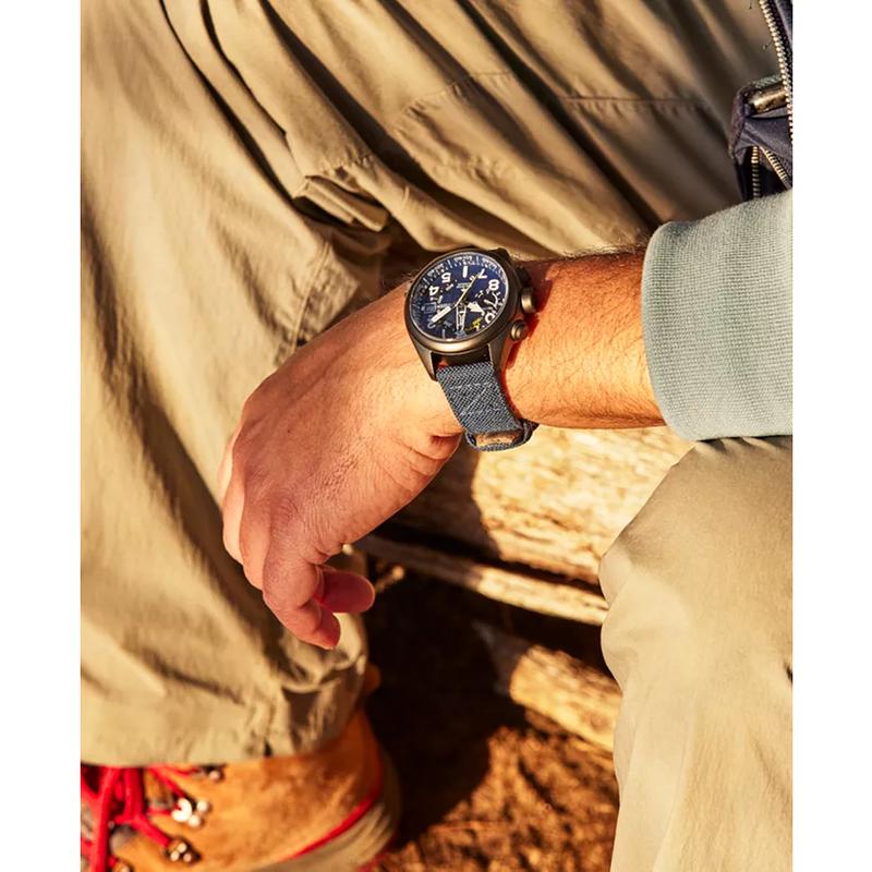 西铁城(CITIZEN)光动能多功能石英表47mm防水防震耐磨商务休闲男表高清大图